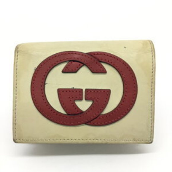 GUCCI Interlocking GG Wallet Beige Leather no - Picture 1 of 7